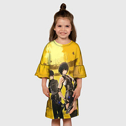 Платье клеш для девочки Rover - Wuthering Waves, цвет: 3D-принт — фото 2
