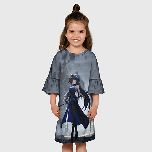 Детское платье Грозовые волны - Янъян / 3D-принт – фото 3