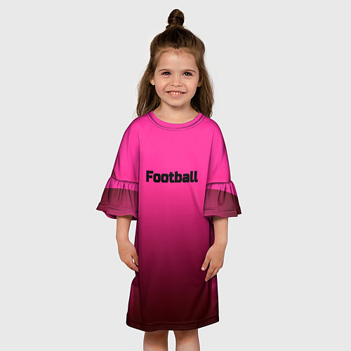 Детское платье Бордовый градиентный фон / 3D-принт – фото 3