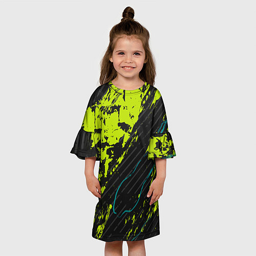 Детское платье Абстрактный узор с концепцией / 3D-принт – фото 3