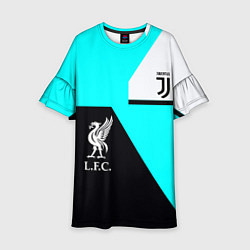 Детское платье Juventus x Liverpool geometry