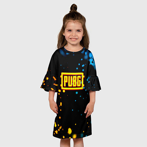 Детское платье PUBG огненное лого / 3D-принт – фото 3