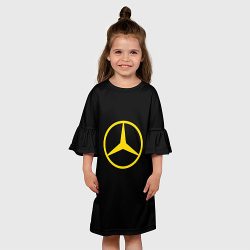 Детское платье Mercedes logo yello / 3D-принт – фото 3