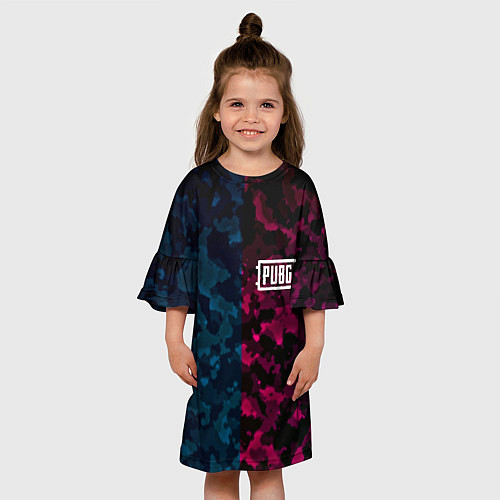 Детское платье PUBG camo texture / 3D-принт – фото 3
