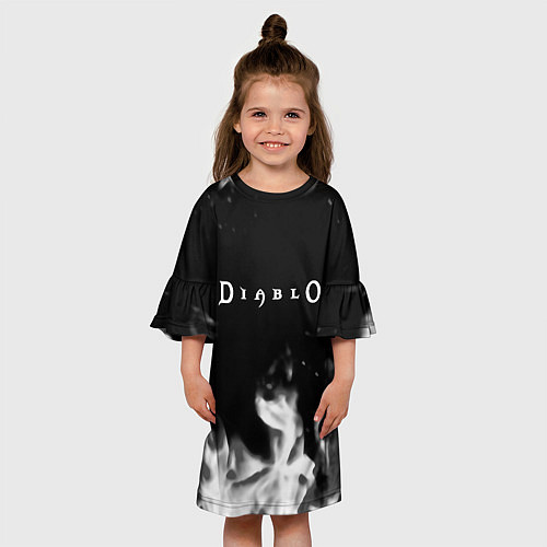 Детское платье Diablo fire black / 3D-принт – фото 3