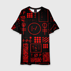 Детское платье Twenty one pilots pattern rock