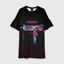Платье клеш для девочки MAC-10 Neon Rider - CS:GO, цвет: 3D-принт