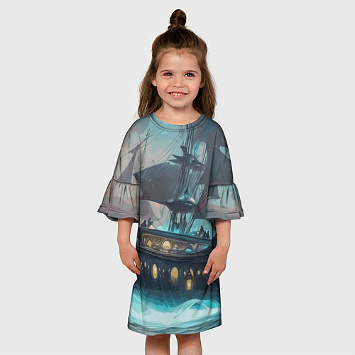 Детское платье Мистический корабль / 3D-принт – фото 3