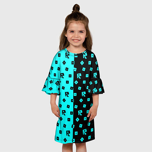 Детское платье Roblox mobile game pattern / 3D-принт – фото 3