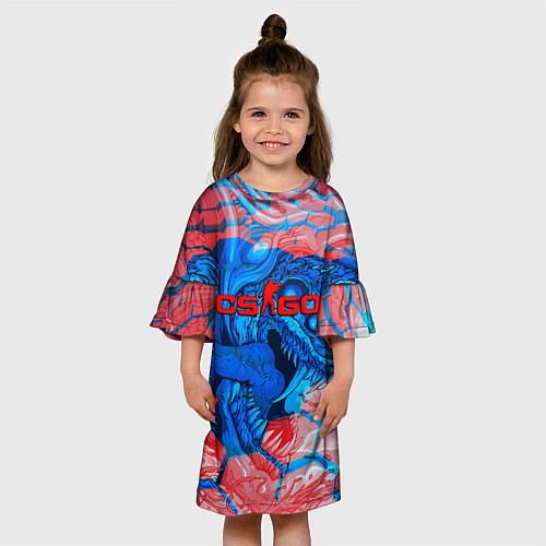 Детское платье Скоростной зверь скин кс го / 3D-принт – фото 3