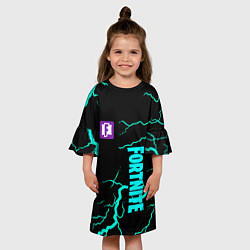 Платье клеш для девочки Fortnite storm games, цвет: 3D-принт — фото 2