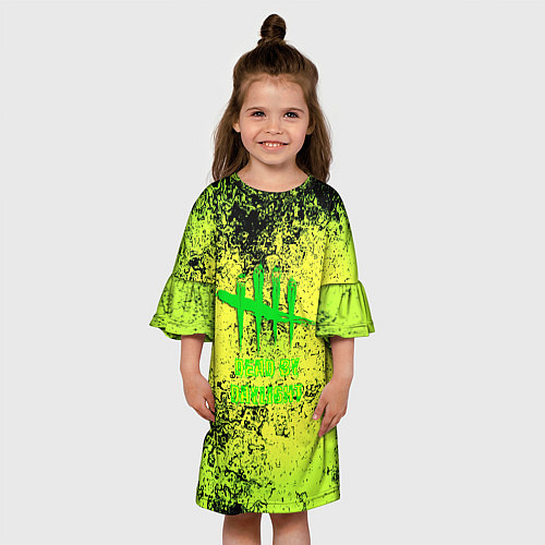 Детское платье Dead by daylight краски кислотные / 3D-принт – фото 3