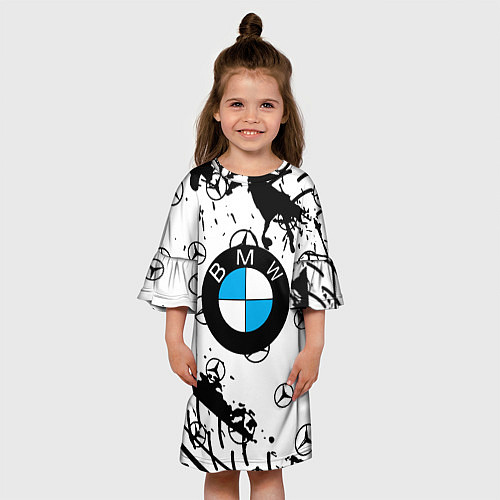Детское платье BMW x Mercedes краски / 3D-принт – фото 3