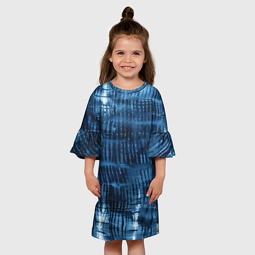 Детское платье Японская абстракция шибори / 3D-принт – фото 3