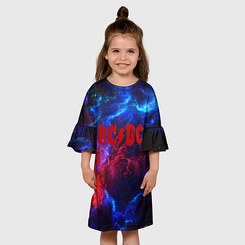Детское платье AC DC space / 3D-принт – фото 3