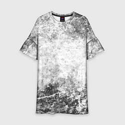 Платье клеш для девочки Абстракция - серый ветер, цвет: 3D-принт