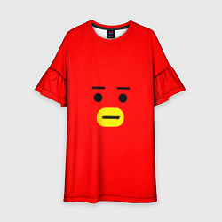 Платье клеш для девочки BT21 Tata, цвет: 3D-принт