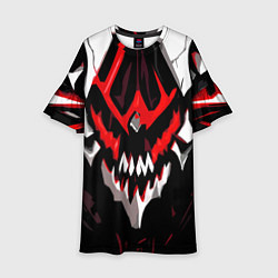 Детское платье Абстрактное красное лицо монстра