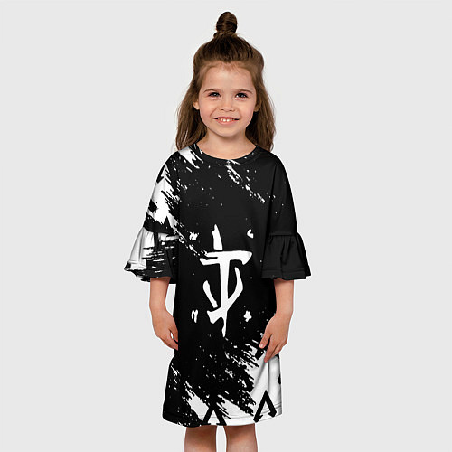 Детское платье Doom палач лого / 3D-принт – фото 3