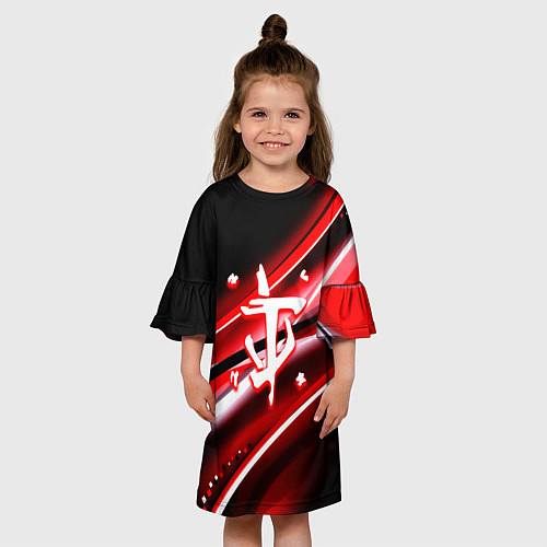 Детское платье Doom logo geometry / 3D-принт – фото 3