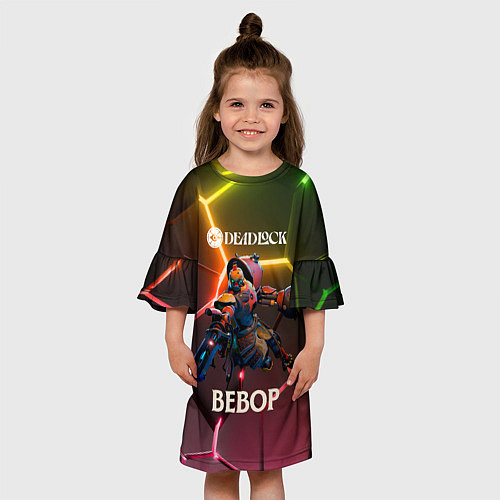 Детское платье Deadlock Bebop неоновые плиты / 3D-принт – фото 3