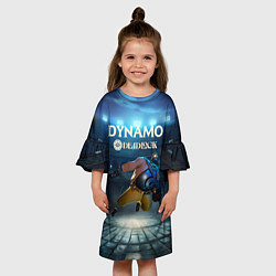 Платье клеш для девочки Deadlock Динамо, цвет: 3D-принт — фото 2