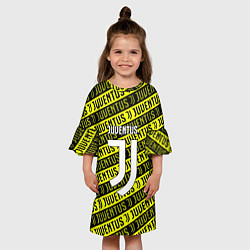 Платье клеш для девочки Juventus pattern fc, цвет: 3D-принт — фото 2