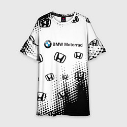 Платье клеш для девочки BMW x honda pattern, цвет: 3D-принт