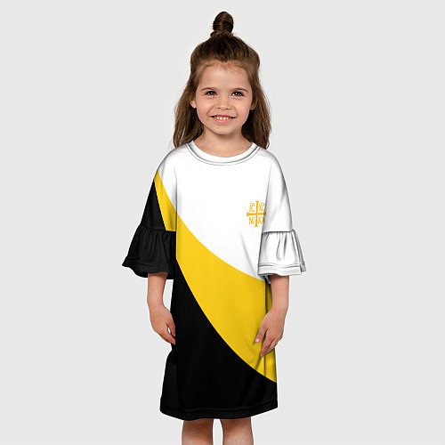 Детское платье Сокрушу пред ним врагов его малая желтая Ника 2 Ни / 3D-принт – фото 3