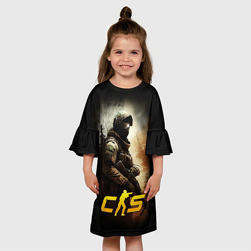 Детское платье CS спецназовец / 3D-принт – фото 3