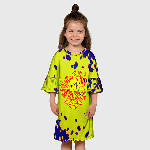 Детское платье Cyberpunk 2077 листья сакуры / 3D-принт – фото 3