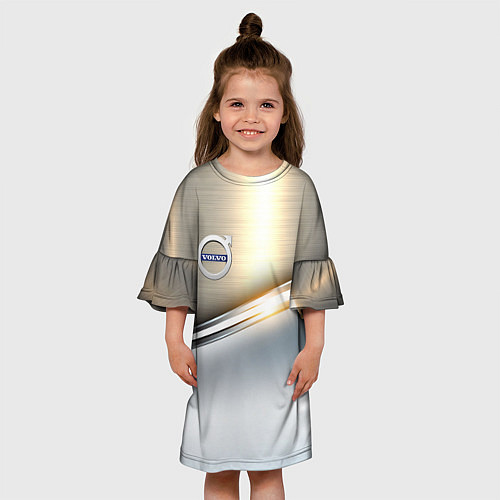 Детское платье Volvo жёлтый метал / 3D-принт – фото 3