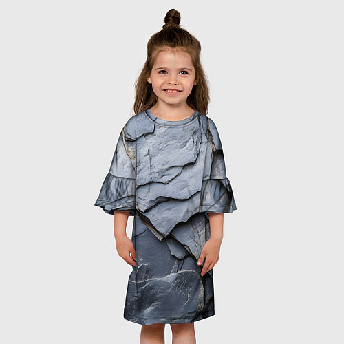 Детское платье Серая горная порода / 3D-принт – фото 3