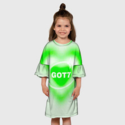 Платье клеш для девочки Got7 сердце, цвет: 3D-принт — фото 2