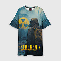 Платье клеш для девочки Stalker 2 зараженная зона, цвет: 3D-принт