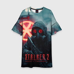 Платье клеш для девочки Stalker 2 зараженная зона, цвет: 3D-принт