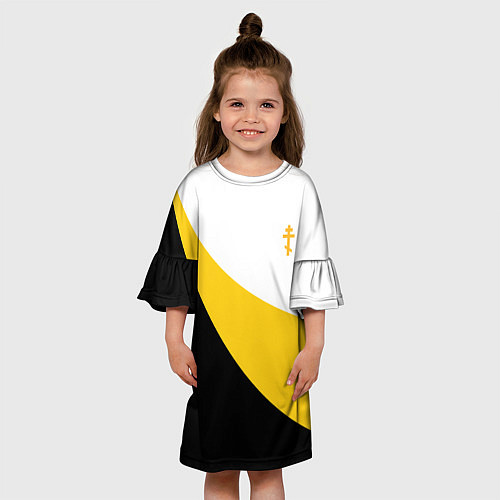 Детское платье Мы русские с нами Бог малый желтый крест Николай I / 3D-принт – фото 3