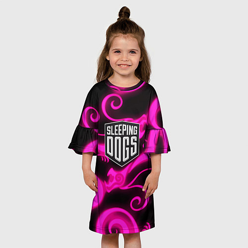 Детское платье Sleeping dogs japan gta dragon / 3D-принт – фото 3