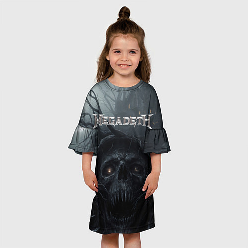 Детское платье Megadeth череп под деревом / 3D-принт – фото 3