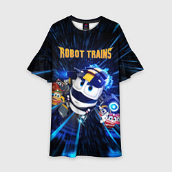 Платье клеш для девочки Robot trains Kay, цвет: 3D-принт
