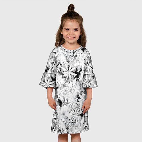 Детское платье Рождественский мороз на стекле / 3D-принт – фото 3
