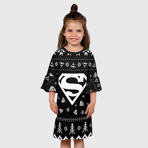 Детское платье Супермен новогодний / 3D-принт – фото 3