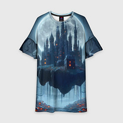 Детское платье Замок Дракулы и неоновые грибы - нейроарт фантазия
