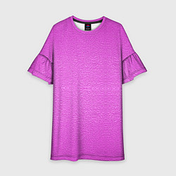 Платье клеш для девочки Текстура розовой кожи, цвет: 3D-принт