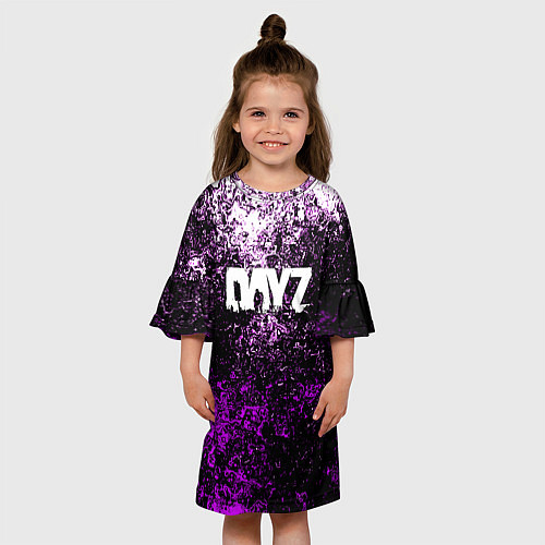 Детское платье Dayz неоновые краски / 3D-принт – фото 3