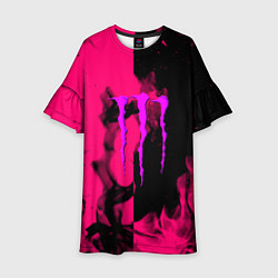 Детское платье Monster energy fire pink