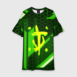 Детское платье Doom geometry green