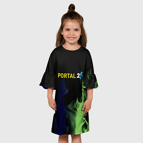 Детское платье Portal fire steel / 3D-принт – фото 3