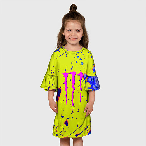 Детское платье Monster energy краски / 3D-принт – фото 3