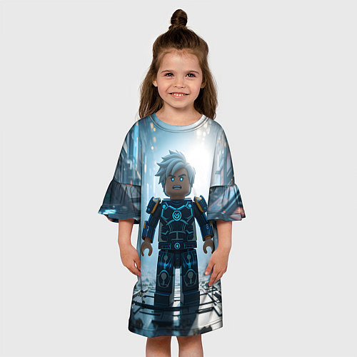 Детское платье Роблокс электрический / 3D-принт – фото 3